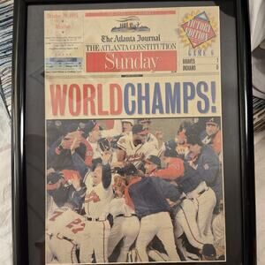 Atlanta Braves' World Series Victory 1995 Atlanta Journal-Constitution Newspaper